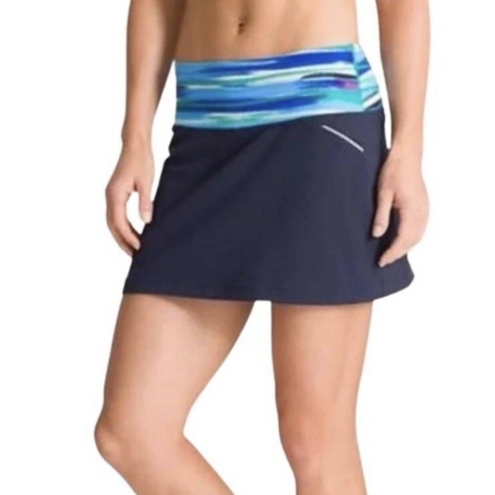 Athleta Airbrush Relay Grip Hem Skort Skirt Blue Womens Size Large